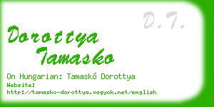 dorottya tamasko business card